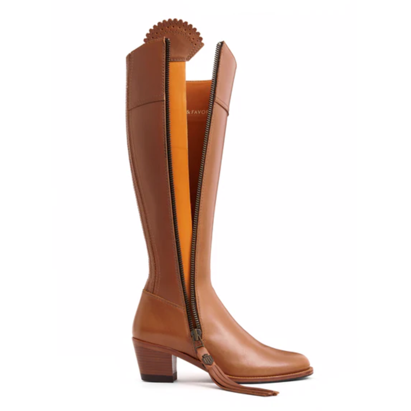 Fairfax and Favor Heeled Regina Leather Boot - Tan-1